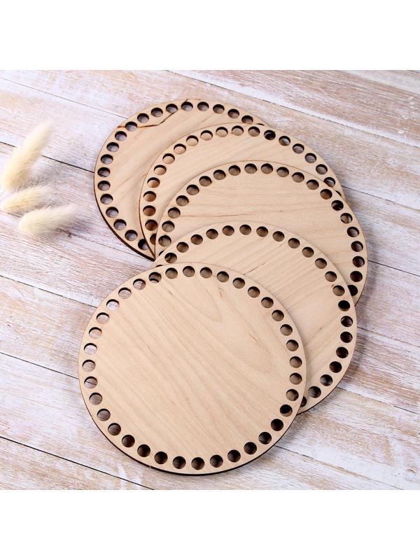 Набор донышек для вязания, круг 15см, 5шт, фанера 3мм