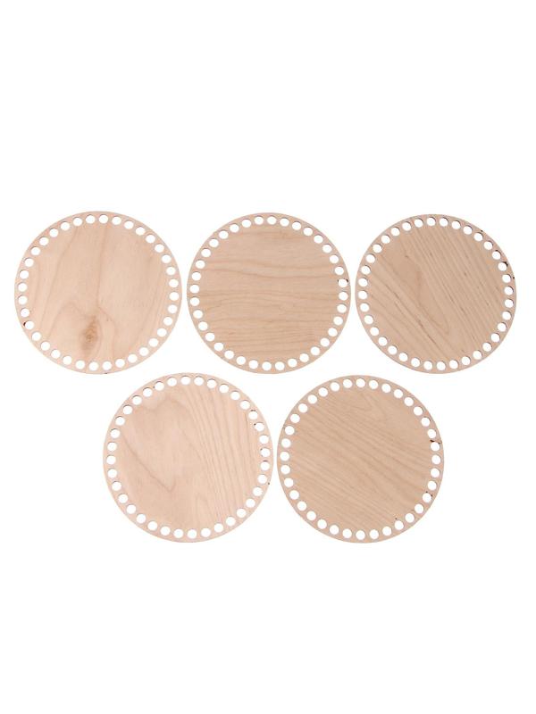 Набор донышек для вязания, круг 15см, 5шт, фанера 3мм