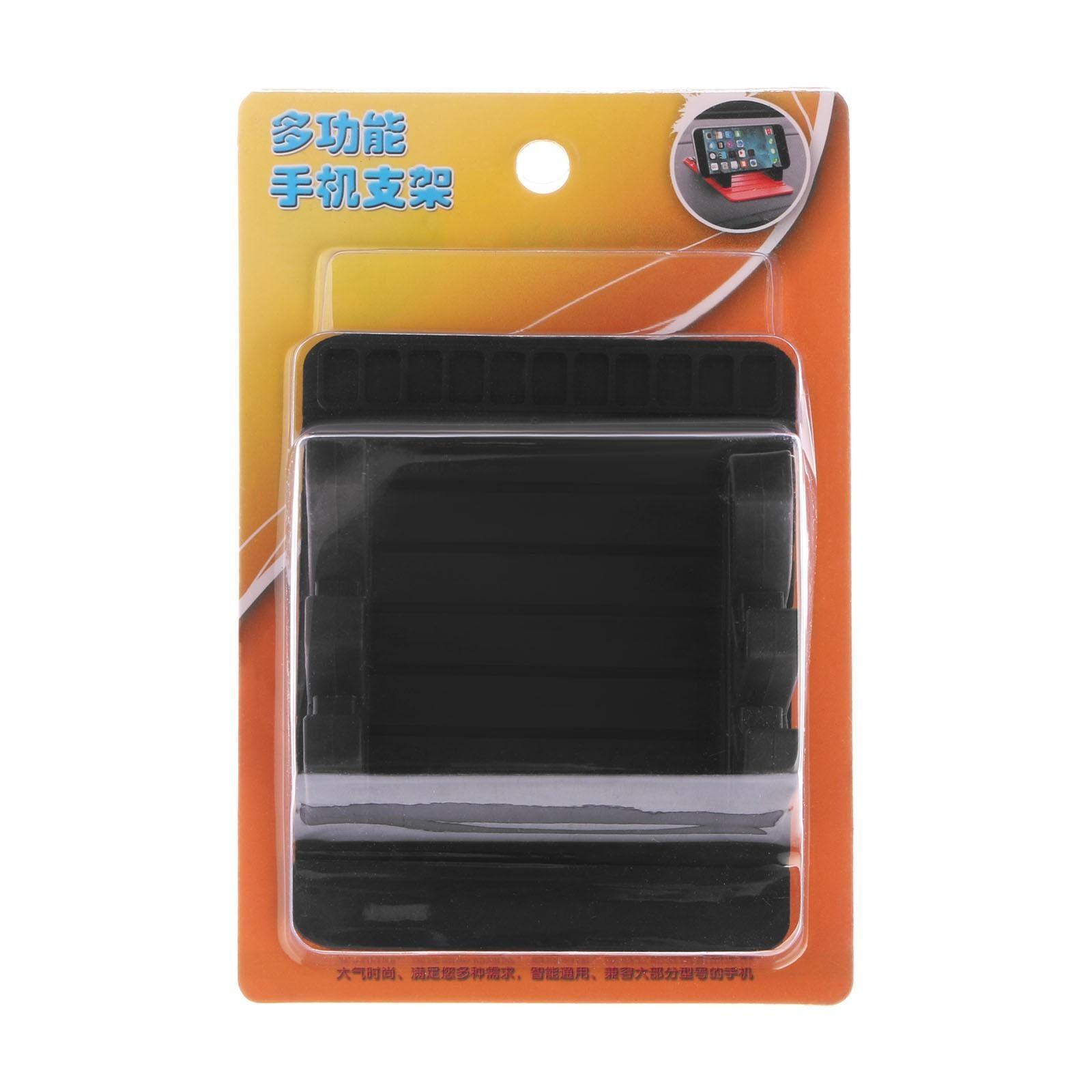 Коврик противоскользящий 12×9 см, с двойной подставкой, номер телефона, черный