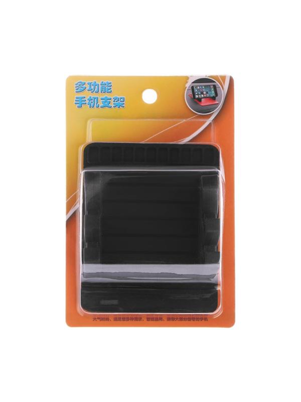 Коврик противоскользящий 12×9 см, с двойной подставкой, номер телефона, черный