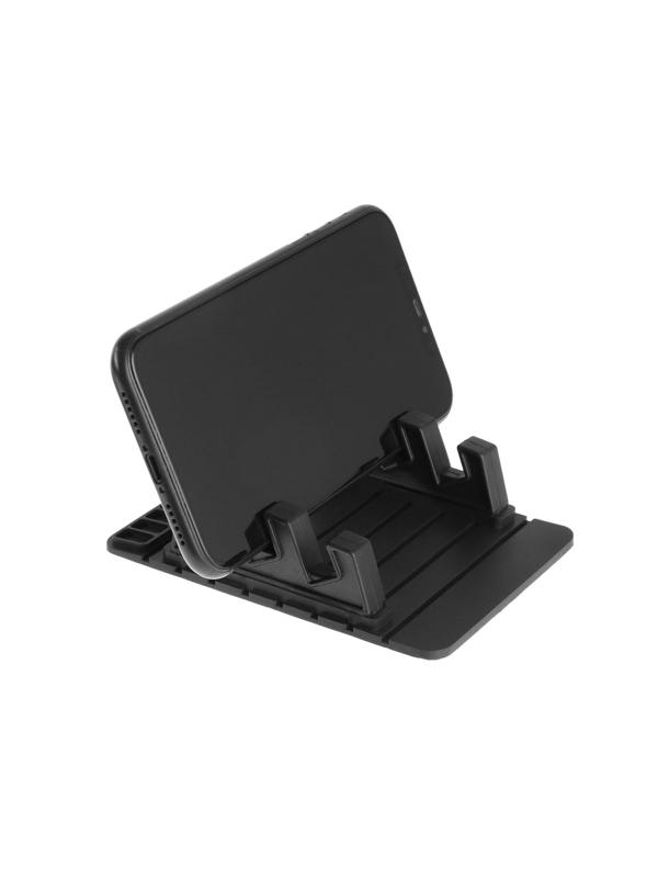 Коврик противоскользящий 12×9 см, с двойной подставкой, номер телефона, черный