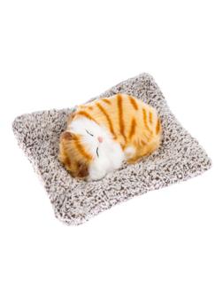 Игрушка на панель авто, кошечка на подушке, бело-рыжий окрас