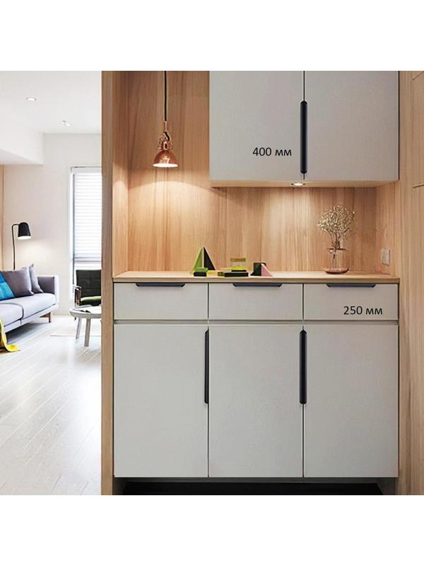 Ручка торцевая CAPPIO, L=250 мм, м/о 192 мм, цвет черный