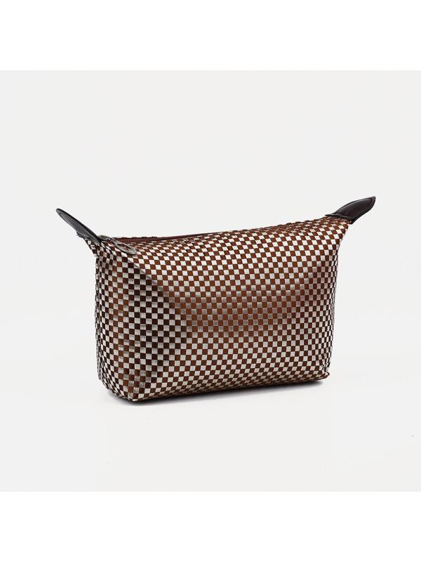 Косметичка на молнии, цвет коричневый