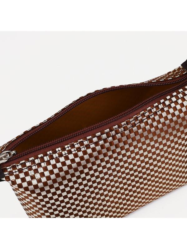 Косметичка на молнии, цвет коричневый