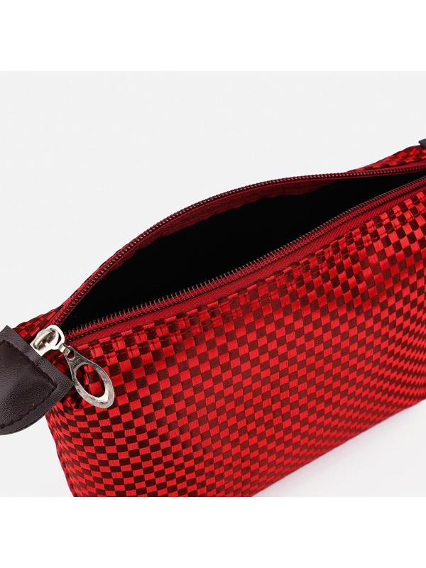 Косметичка на молнии, цвет бордовый