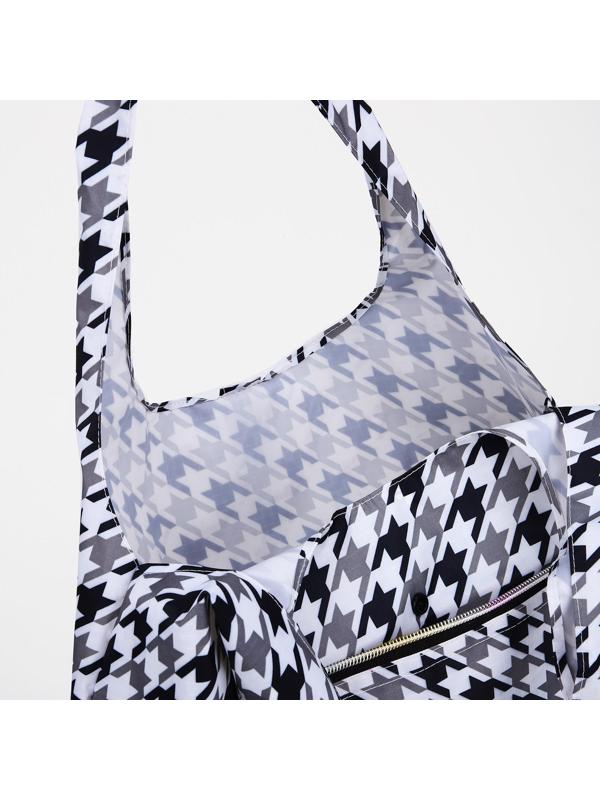 Сумка хозяйственная на кнопке, цвет чёрный