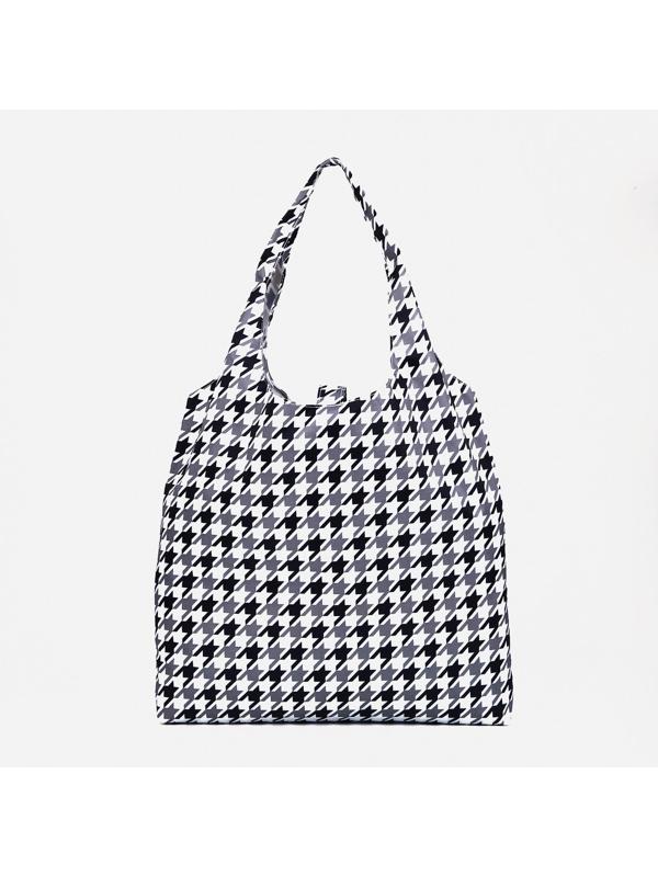 Сумка хозяйственная на кнопке, цвет чёрный