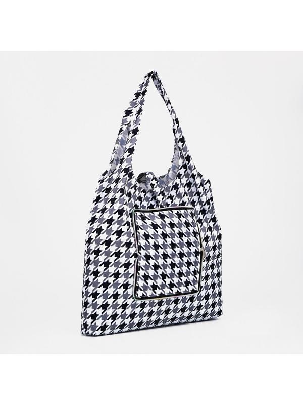 Сумка хозяйственная на кнопке, цвет чёрный