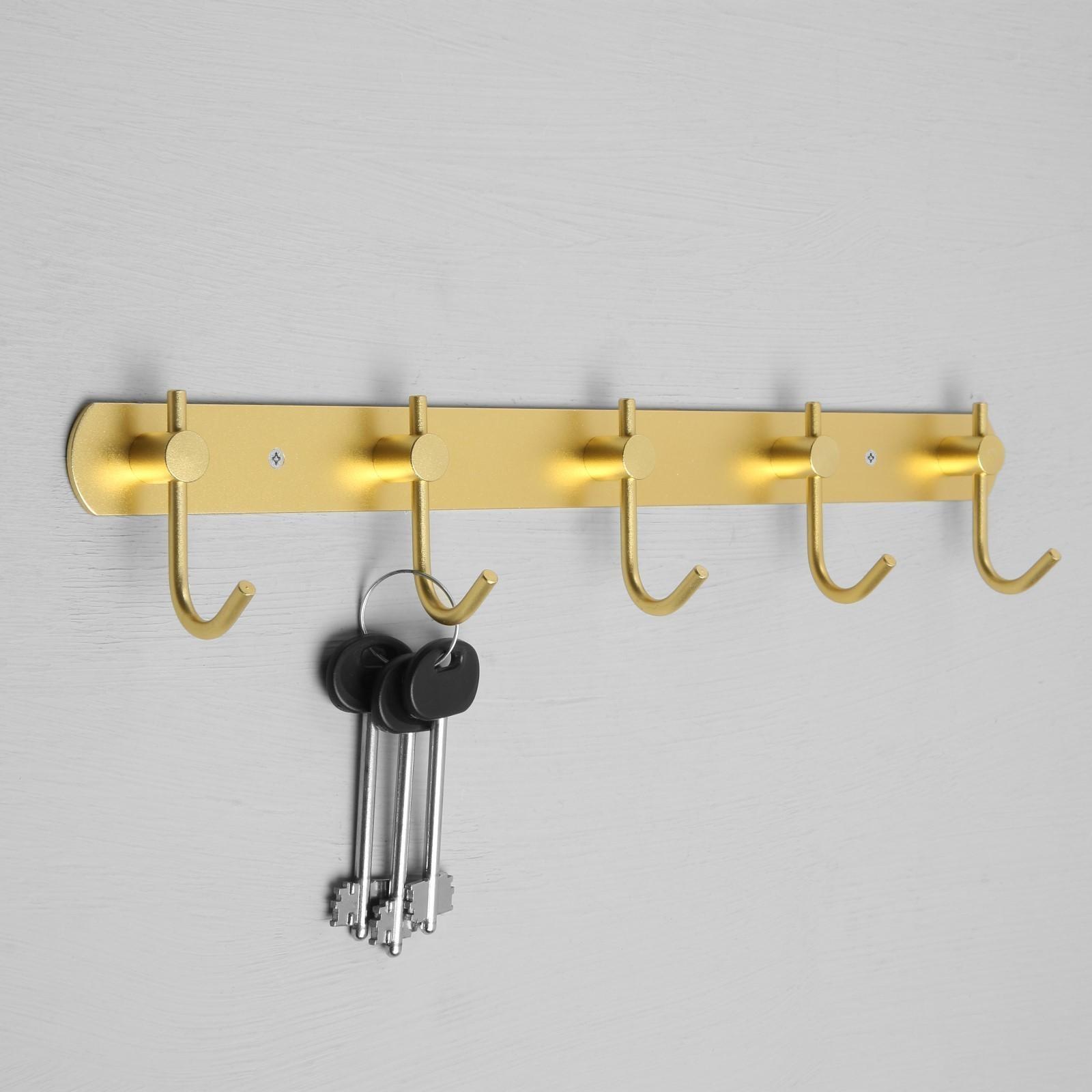 Вешалка с пятью крючками CAPPIO VC100, цвет золотой