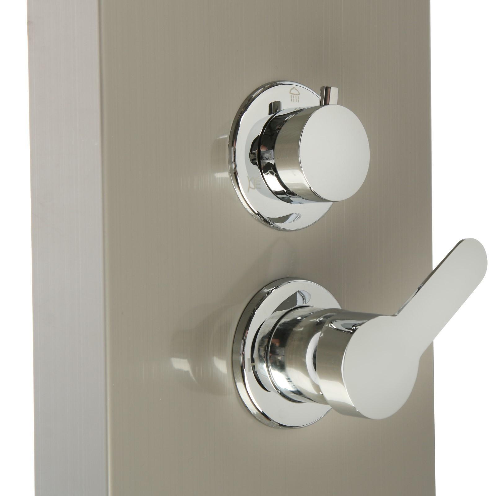 Душевая панель ZEIN S-13, 3-х функциональная, нержавеющая сталь, сатин