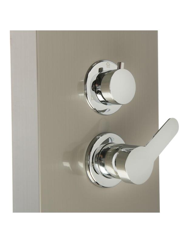 Душевая панель ZEIN S-13, 3-х функциональная, нержавеющая сталь, сатин