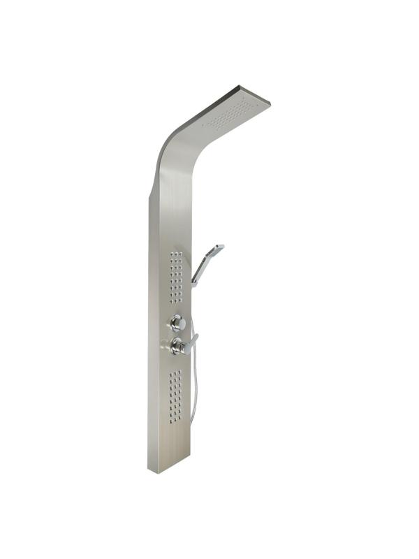 Душевая панель ZEIN S-13, 3-х функциональная, нержавеющая сталь, сатин