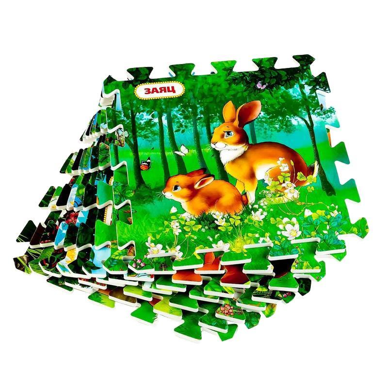 Коврик-пазл Игр.вместе Кто живет в лесу 8сегм/наб по 31,5х31,5см FS-FOREST