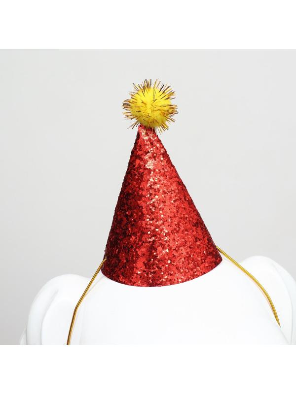 Набор для праздника (колпак+бантик), красный