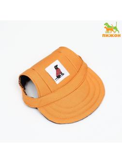 Кепка для собак, S (22-34 см), оранжевая