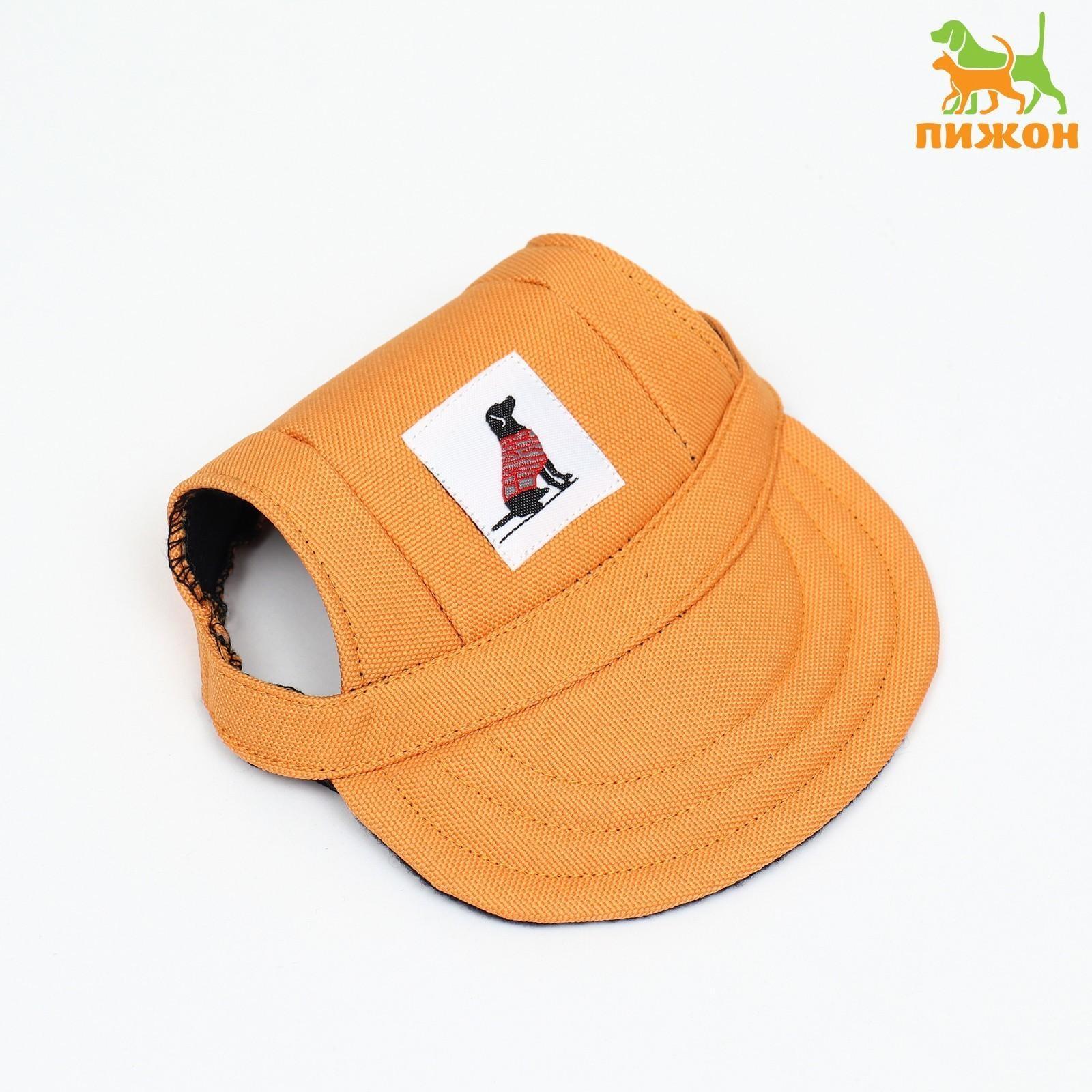 Кепка для собак, M (28-41 см), оранжевая