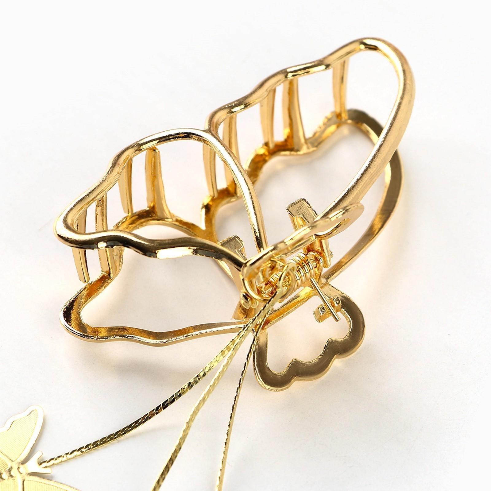 Краб для волос с цепочкой 