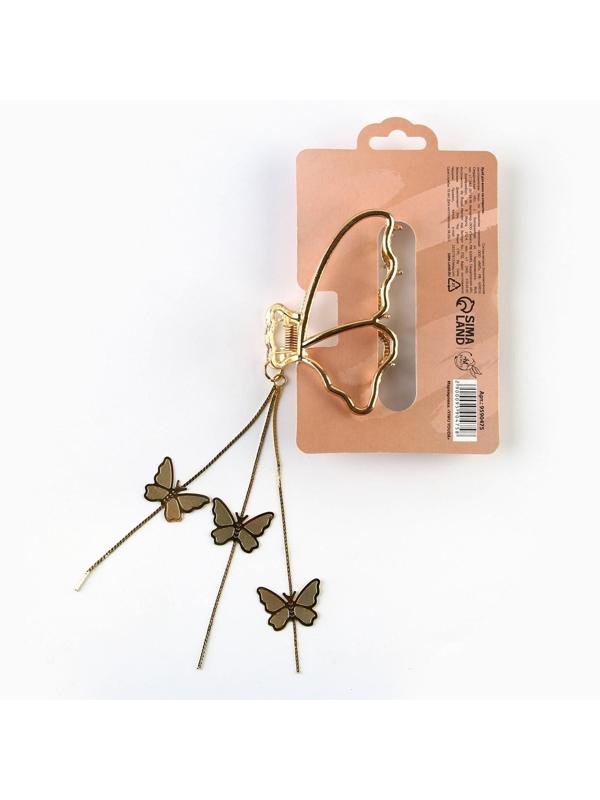 Краб для волос с цепочкой 