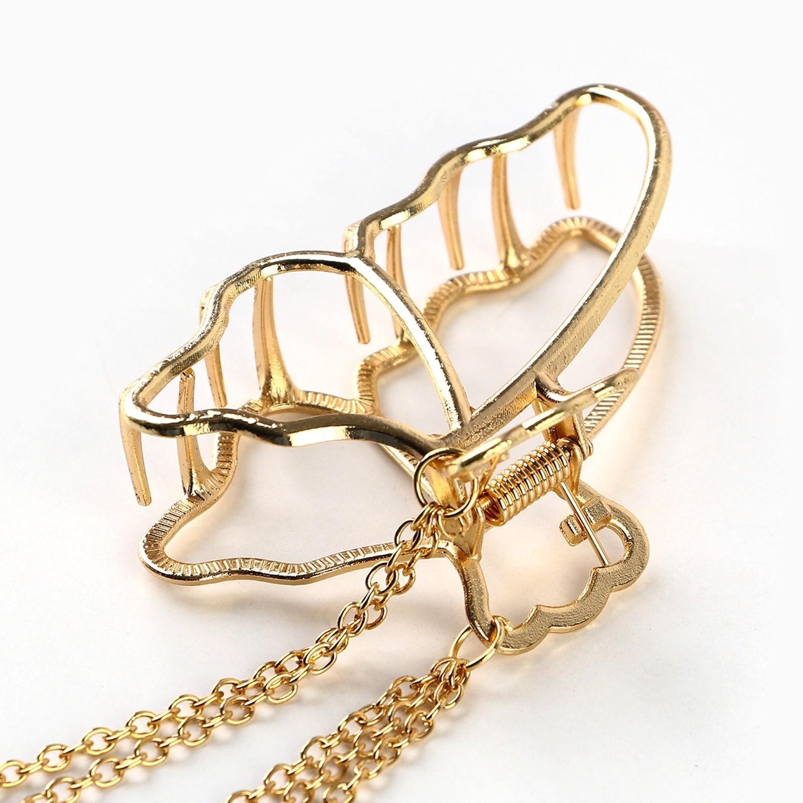 Краб для волос с цепочкой Believe in love, 14 х 6 х 3 см