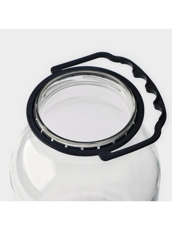 Ручка для стеклобанок, d=100 мм, цвет черный