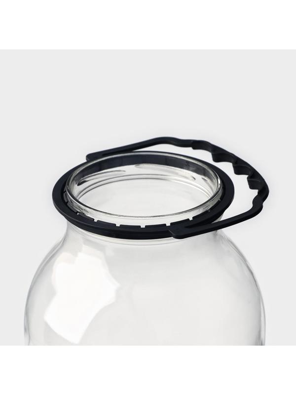 Ручка для стеклобанок, d=100 мм, цвет черный