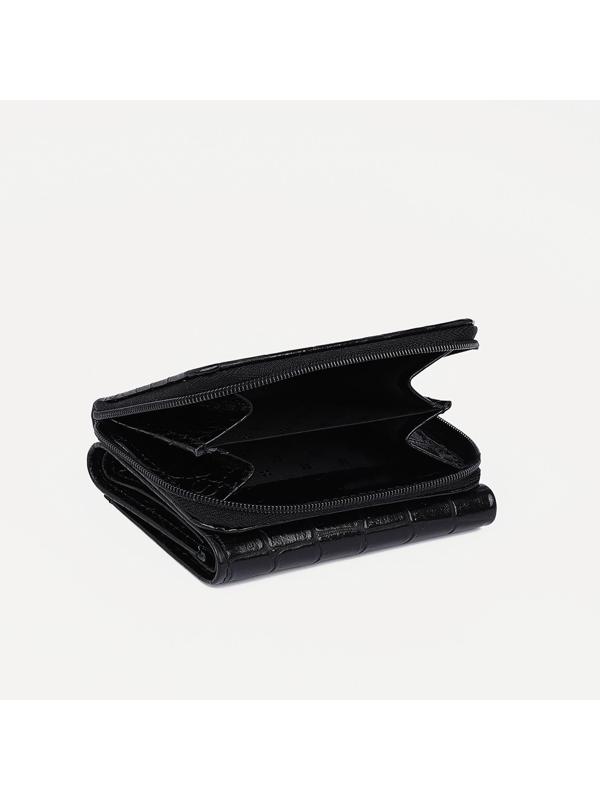 Кошелёк на молнии, цвет чёрный