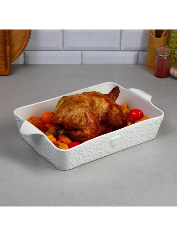 Форма для запекания Veronica, 3 л, белая, фарфор, Иран