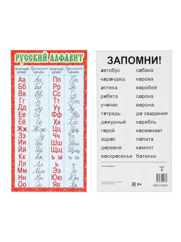 Карточка-шпаргалка 