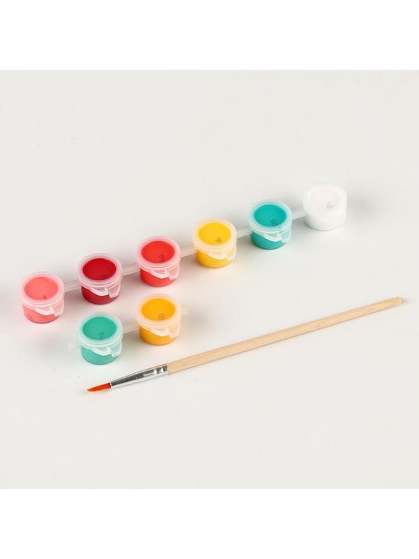 Роспись по холсту «Дракоша с подарками», 21 х 15 см