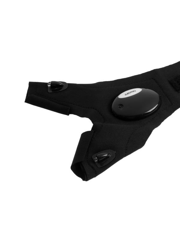 Перчатка ТУНДРА, со светодиодным фонариком и ремешком, правая