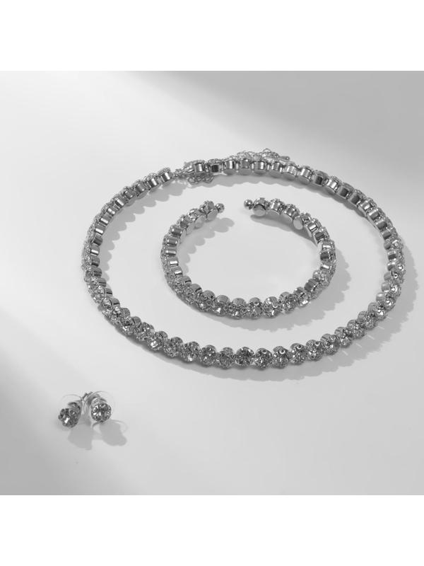 Набор 3 предмета: серьги, колье, браслет 