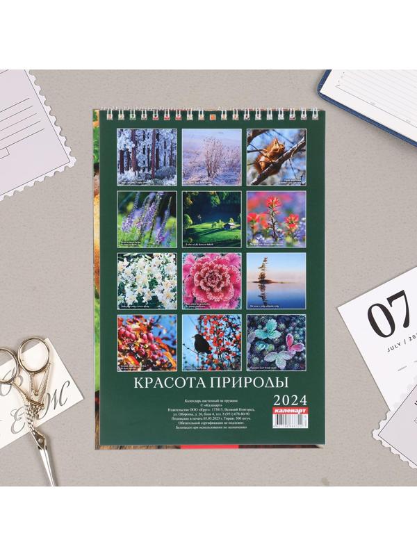 Календарь на пружине без ригеля 