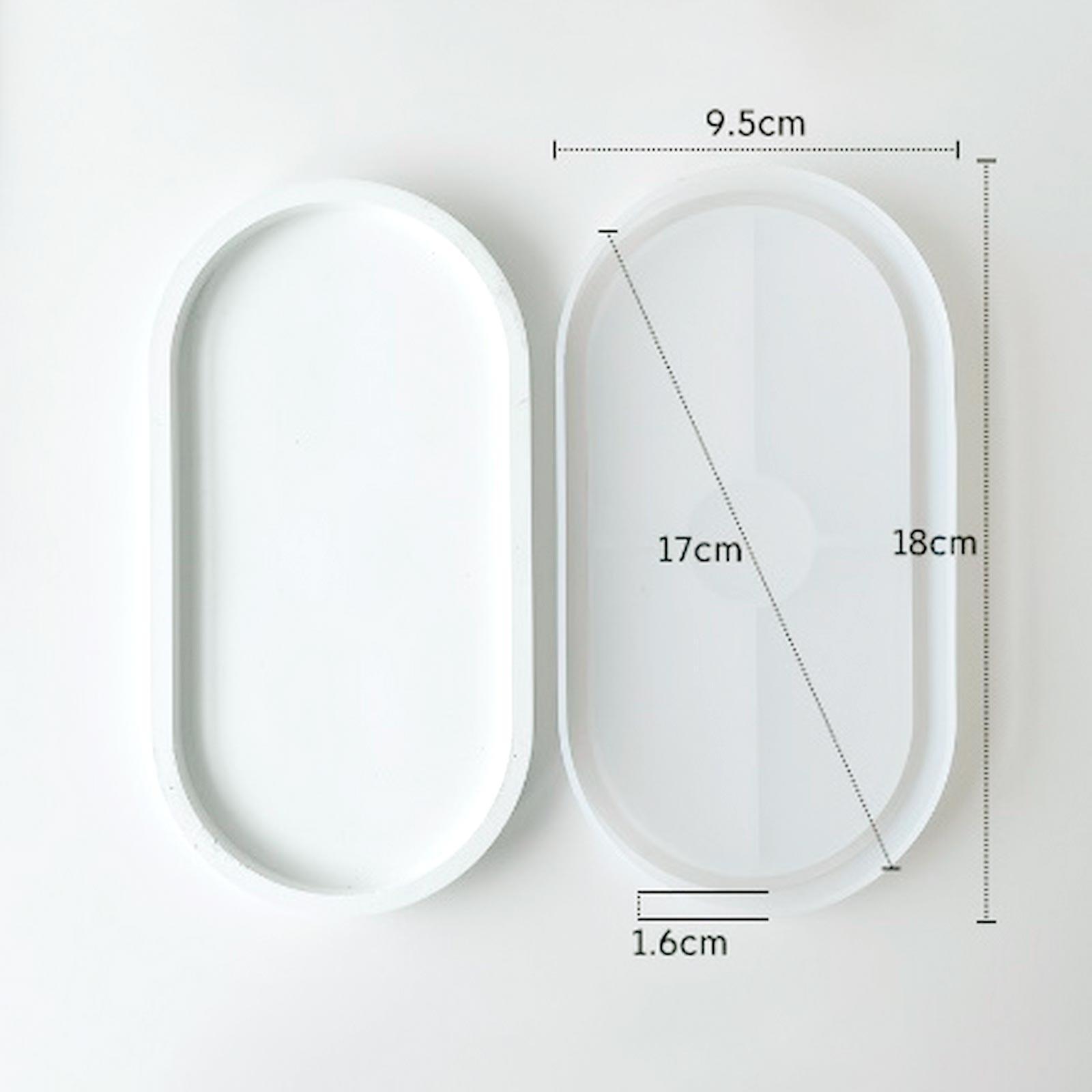 Форма силиконовая для эпоксидной смолы «Овал», размер изделия 9,2 × 17,6 × 1,4 см