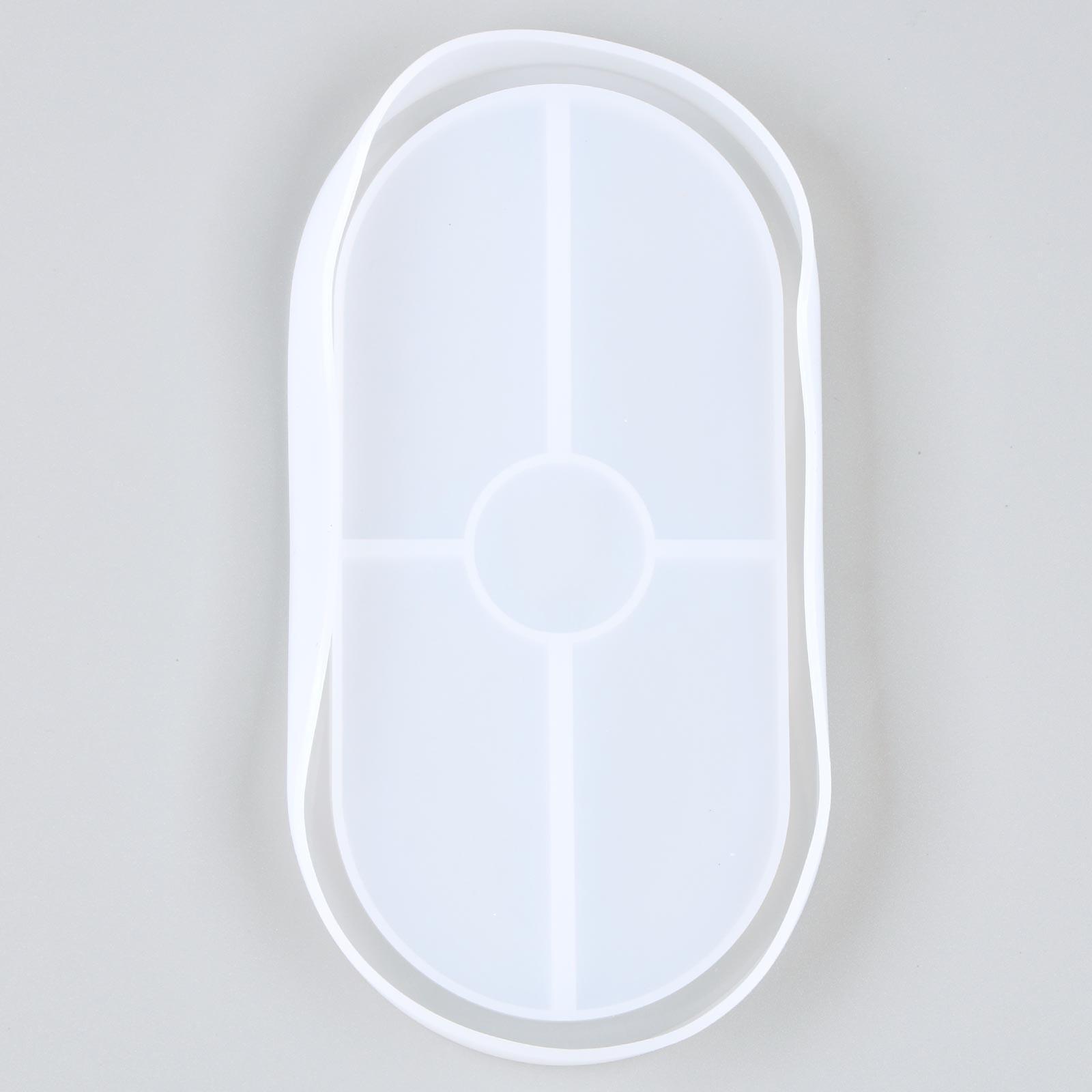 Форма силиконовая для эпоксидной смолы «Овал», размер изделия 9,2 × 17,6 × 1,4 см