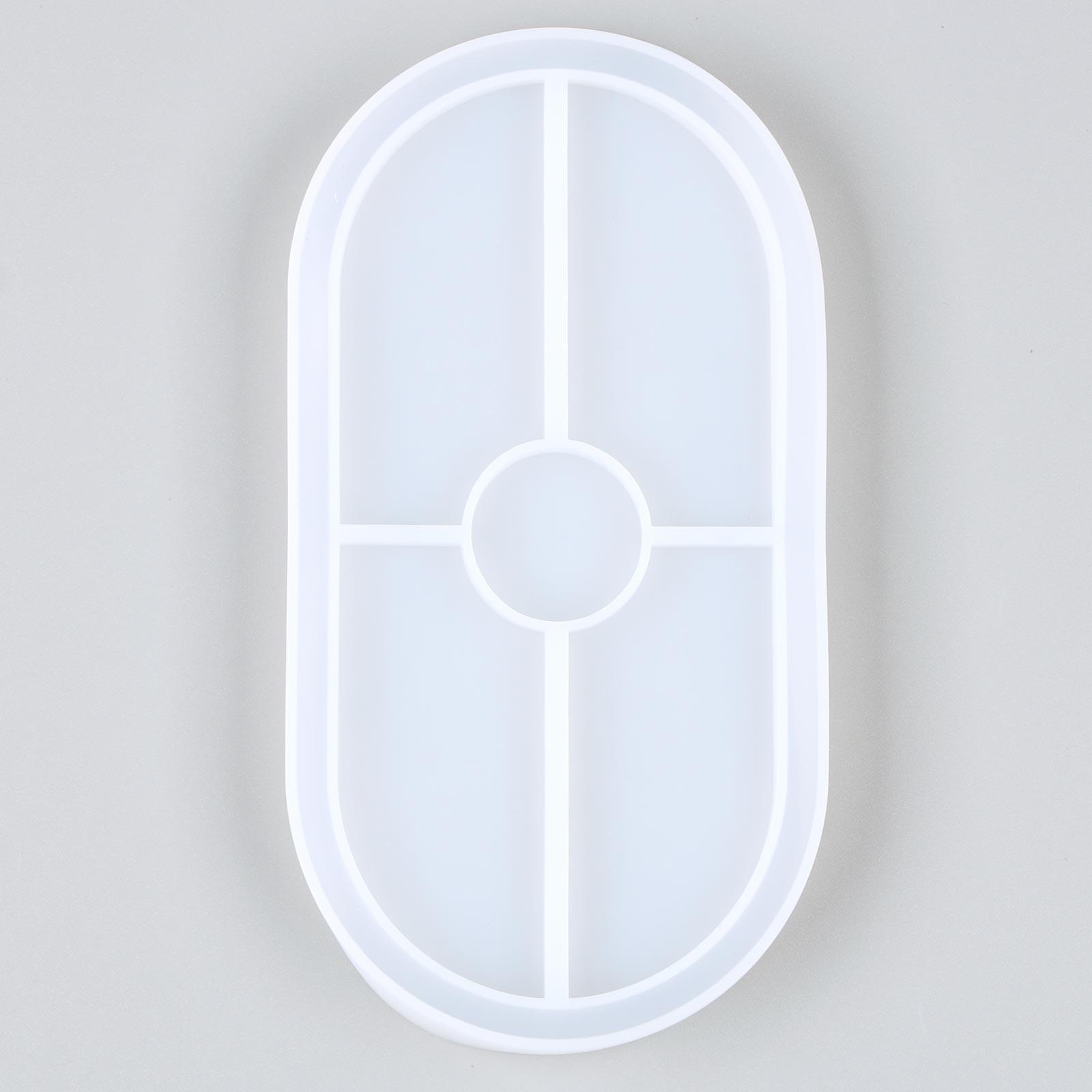 Форма силиконовая для эпоксидной смолы «Овал», размер изделия 9,2 × 17,6 × 1,4 см