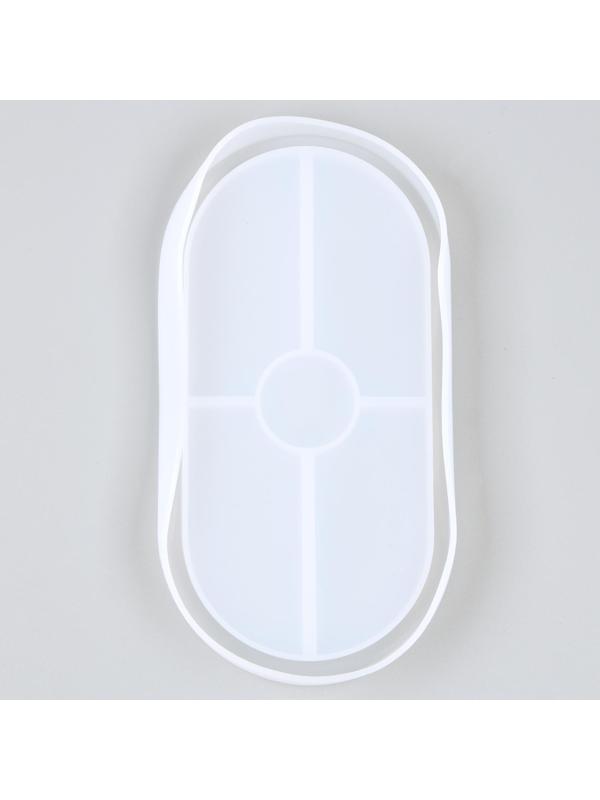 Форма силиконовая для эпоксидной смолы «Овал», размер изделия 9,2 × 17,6 × 1,4 см