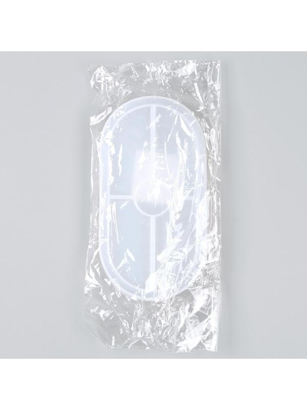 Форма силиконовая для эпоксидной смолы «Овал», размер изделия 9,2 × 17,6 × 1,4 см