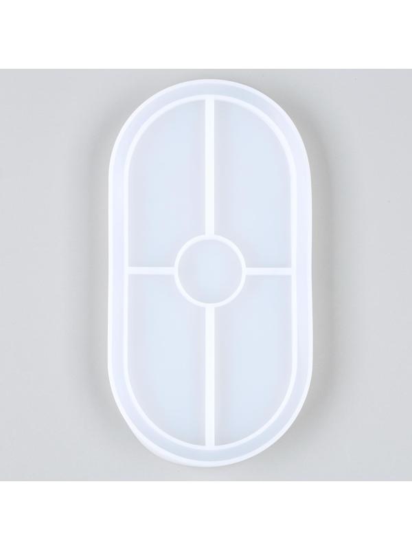 Форма силиконовая для эпоксидной смолы «Овал», размер изделия 9,2 × 17,6 × 1,4 см