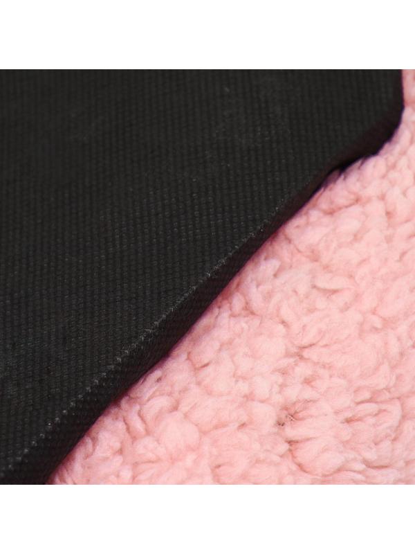 Лежанка для собак и кошек «Уют», мягкий мех, 45 х 35 х 11 см, розовая