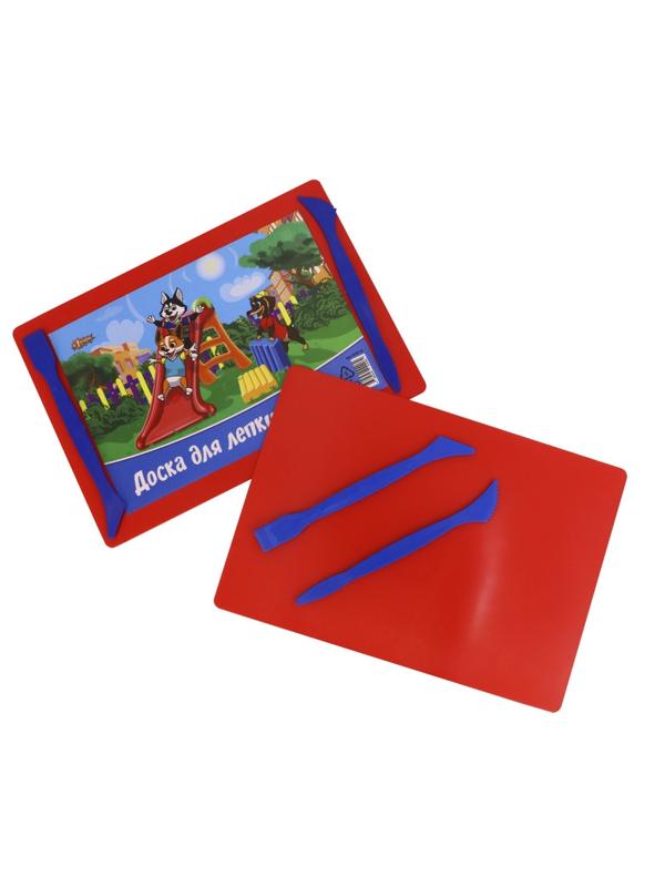 Доска для лепки №1School Шустрики А5 с 2-я стеками,  цвет.