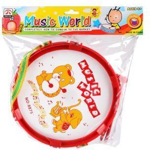 Барабан Мир музыки 20 см, 2 пал., в ассорт.