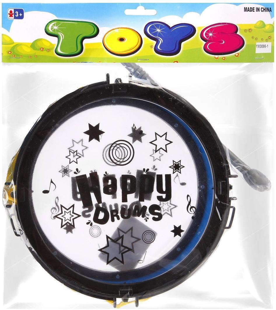 Барабан Счастливчик 22,5 см, 2 пал., в ассорт.