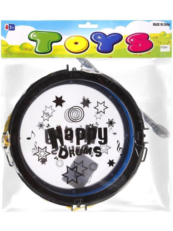 Барабан Счастливчик 22,5 см, 2 пал., в ассорт.