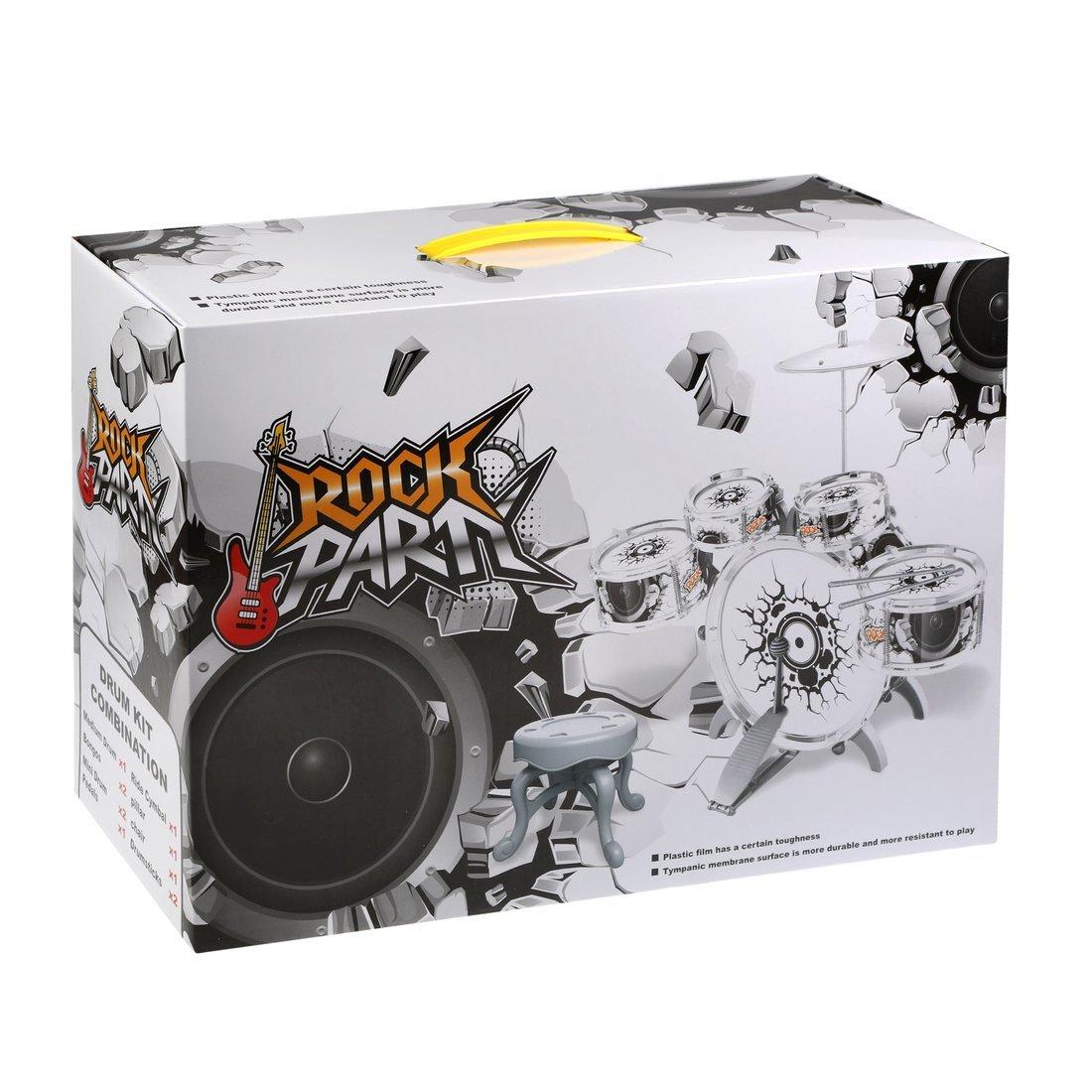 Барабанная установка Звезда Рока, 5 барабанов, тарелка, выс. 60 см, стульчик
выс. 28 см, палочки в комп.