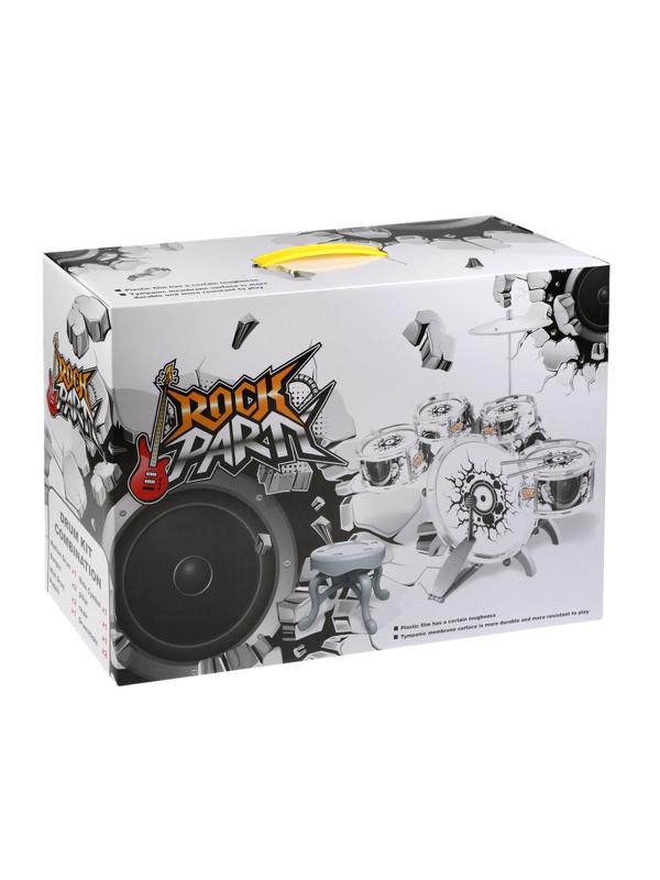 Барабанная установка Звезда Рока, 5 барабанов, тарелка, выс. 60 см, стульчик
выс. 28 см, палочки в комп.