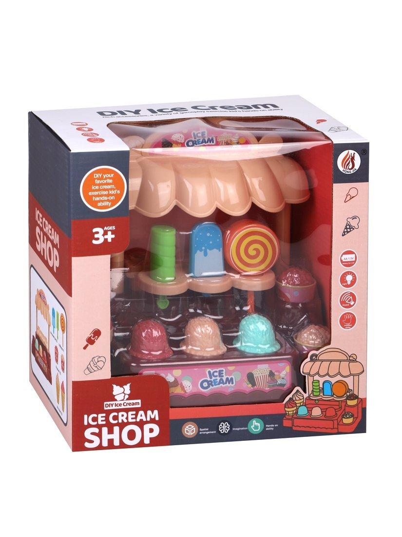 Игр. наб. Кафе-мороженое, свет, звук, в компл. предм. 8шт., эл. пит. ААх2шт.
не вх. в компл., кор.