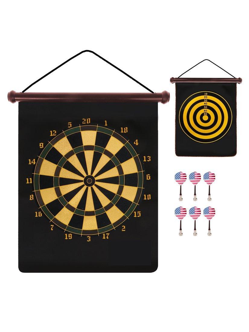 Дартс магнитный двусторонний X-Match: 6 дротиков, поле 42х58 см.