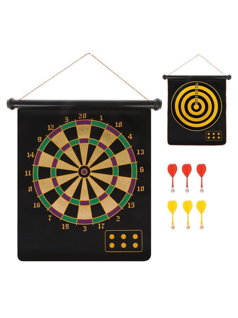 Дартс магнитный двусторонний X-Match: 6 дротиков, поле 32х40 см.