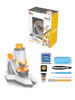 Микроскоп, 8 предметов, эл. пит. ААх2 не вх. в компл., коробка